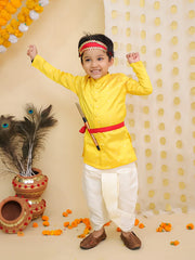 Dhoti Kurta Set for Boys - Yellow | BR23DK47YWC