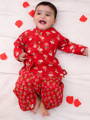 Dhoti Kurta Set for Boys - Red | BR23DK50RDA