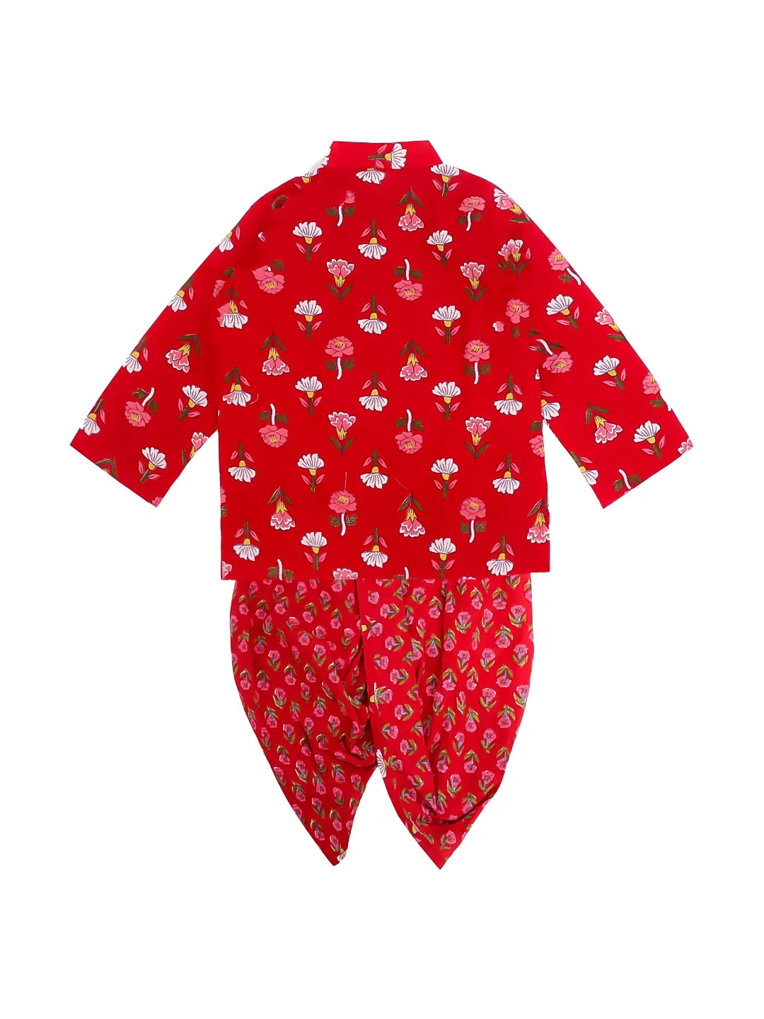 Dhoti Kurta Set for Boys - Red | BR23DK50RDA | DesiQlo