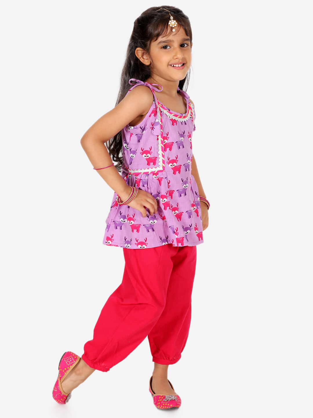 Pure Cotton Ethnic Clothing Set for Girls - 4-5 Y | BR23IW39PRA