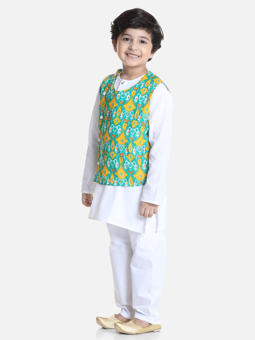 Kurta Pajama Set for Boys - White | BR23KP49WHB | DesiQlo