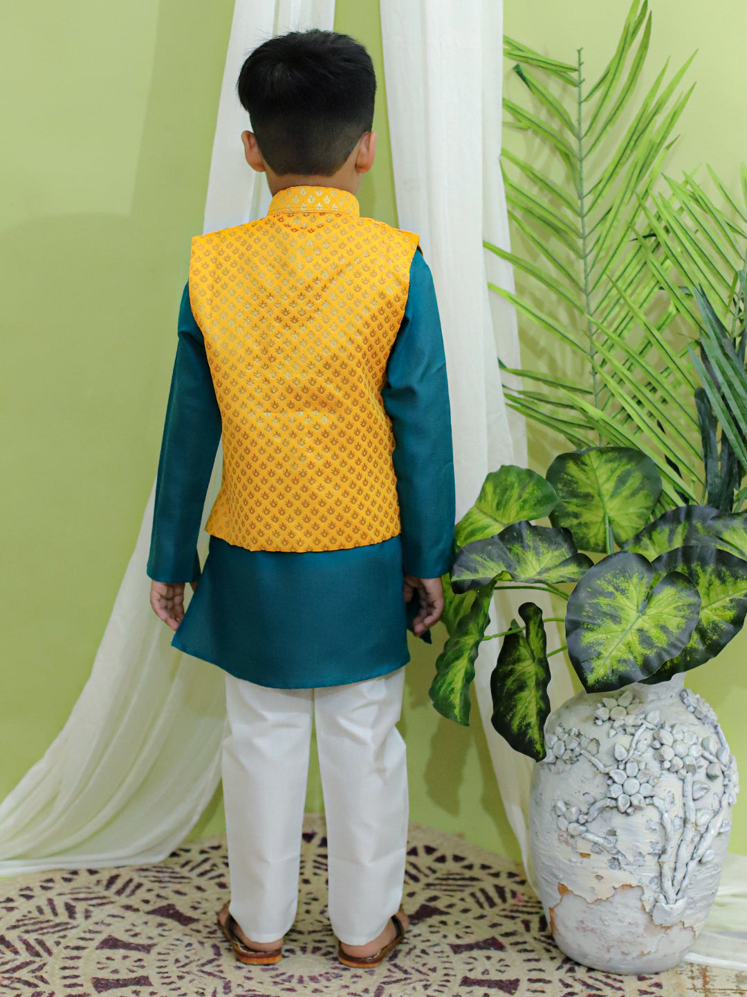 Kurta Pajama Set for Boys - Yellow | BR23KP51YWB | DesiQlo