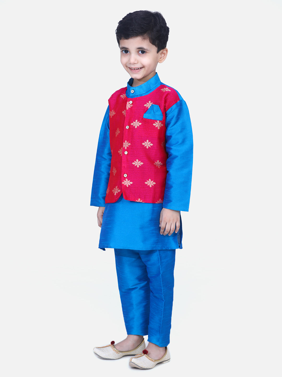 Kurta Pajama Set for Kids - Blue | BR23KP54BLB | DesiQlo