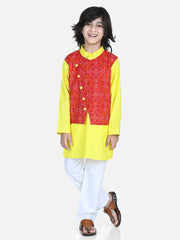 Cotton Kurta Pajama Set for Boys - Red | BR23KP57RDA