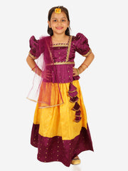 Lehenga Choli Set for Girls - Purple | BR23LC59PRB