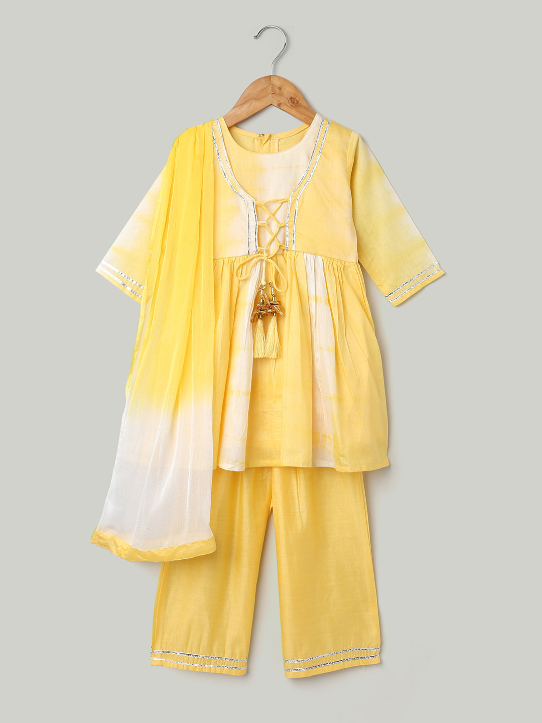 Ethnic Suit Set for Girls - Yellow | BR23SU34YWB | DesiQlo