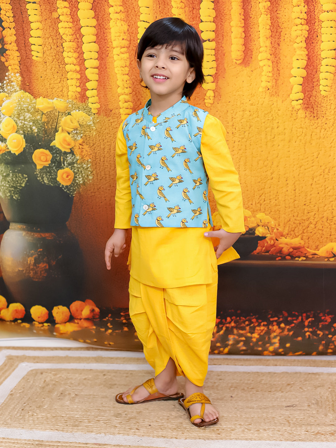Dhoti Kurta Set for Boys - Blue | BR24DK68BLA | DesiQlo