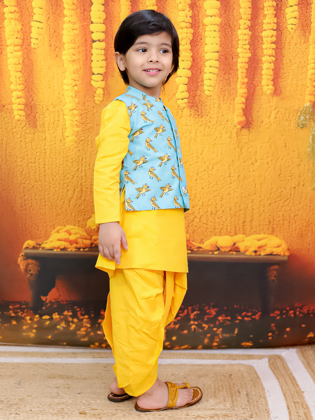 Dhoti Kurta Set for Boys - Blue | BR24DK68BLA | DesiQlo