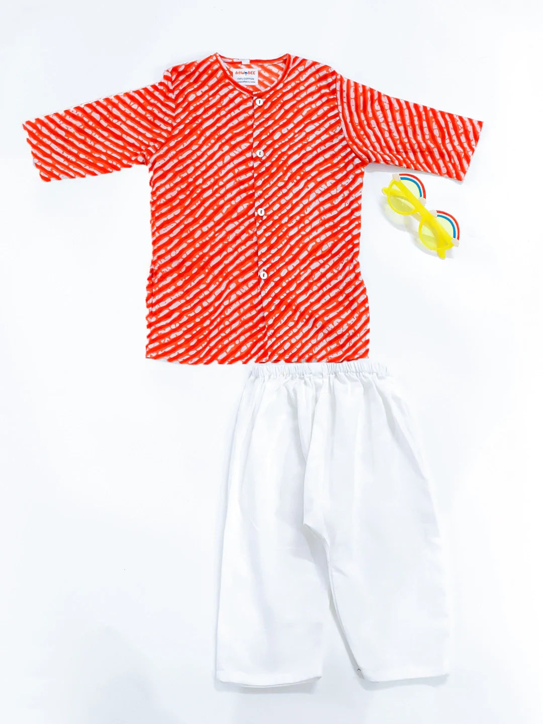 Kurta Pajama Set for Boys - Orange | BR24IN84ORA | DesiQlo