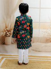 Kurta Pajama Set for Boys - Green | BR24KP74GRA