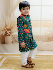 Kurta Pajama Set for Boys - Green | BR24KP74GRA