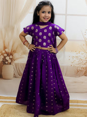 Lehenga Choli Set for Girls - Purple | BR24LC77PRA