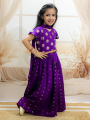 Lehenga Choli Set for Girls - Purple | BR24LC77PRA