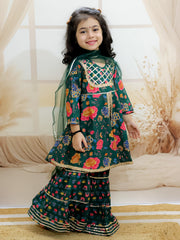 Ethnic Suit Set for Girls - Green | BR24SU58GRA