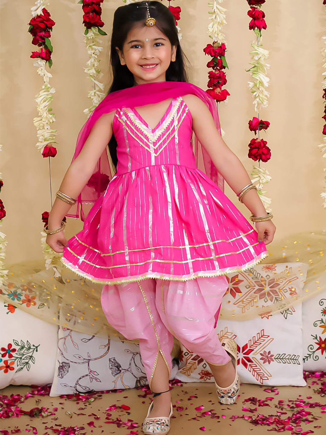 Ethnic Suit Set for Girls - Blue | BS25SU13BLA | DesiQlo