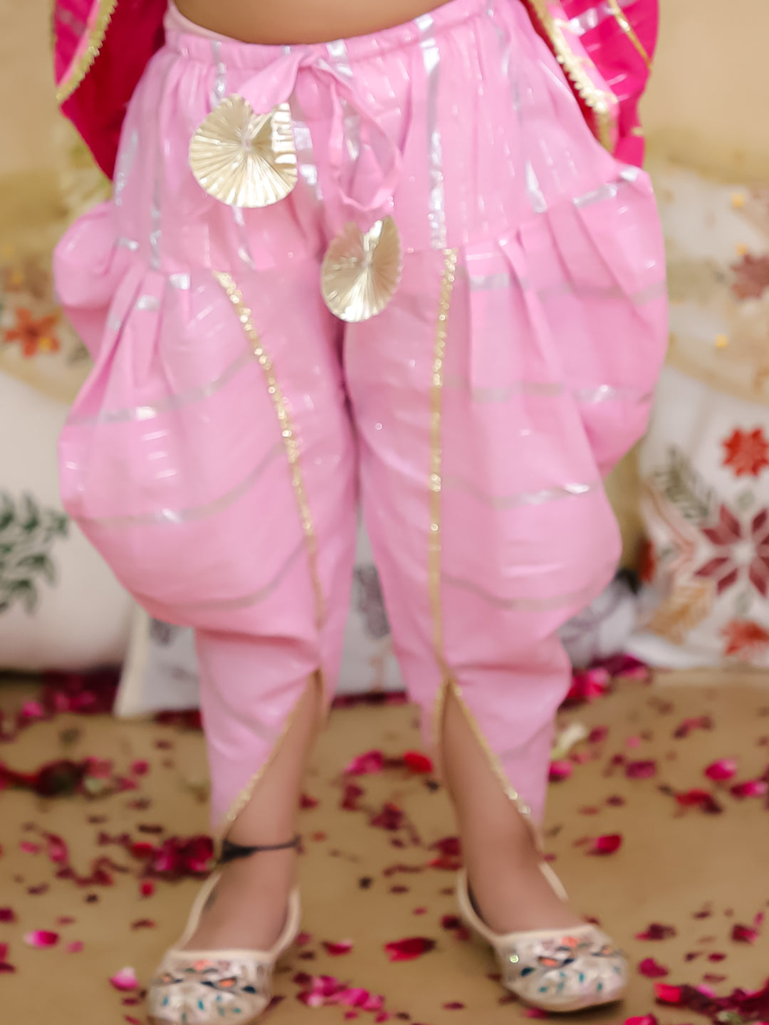 Ethnic Suit Set for Girls - Fuchsia | BS25SU13PIA | DesiQlo
