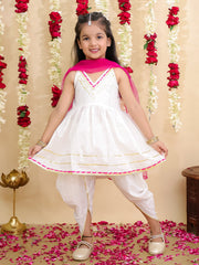 Ethnic Suit Set for Girls - Fuchsia | BS25SU13PIA