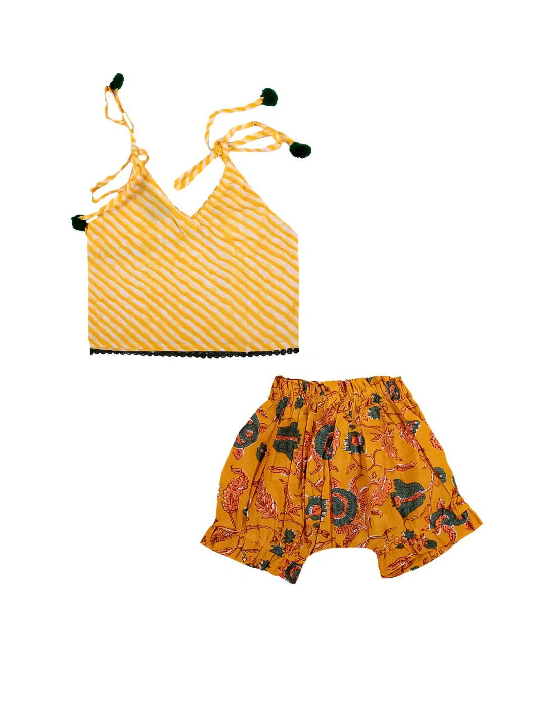 Ethnic Clothing Set for Girls - Yellow | BS22IN15YWB | DesiQlo