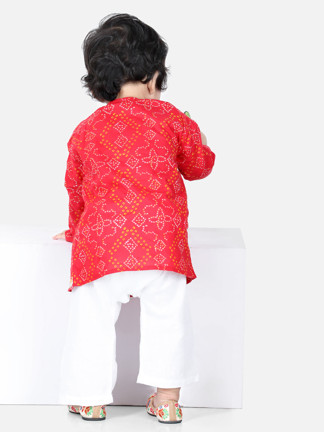 Cotton Kurta Pajama Set for Boys - Red | BS22IN18RDA | DesiQlo
