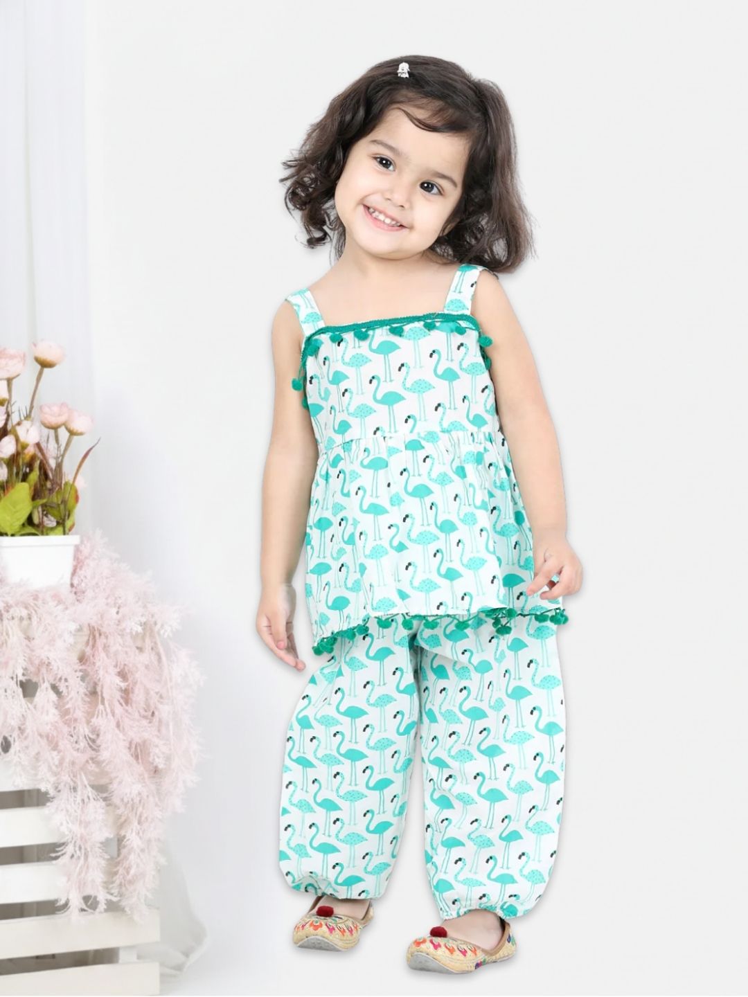 Ethnic Suit Set for Girls - Green | BS22IW26GRC