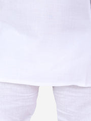 Cotton Kurta Pajama Set for Kids - White | BS22KP22WHA