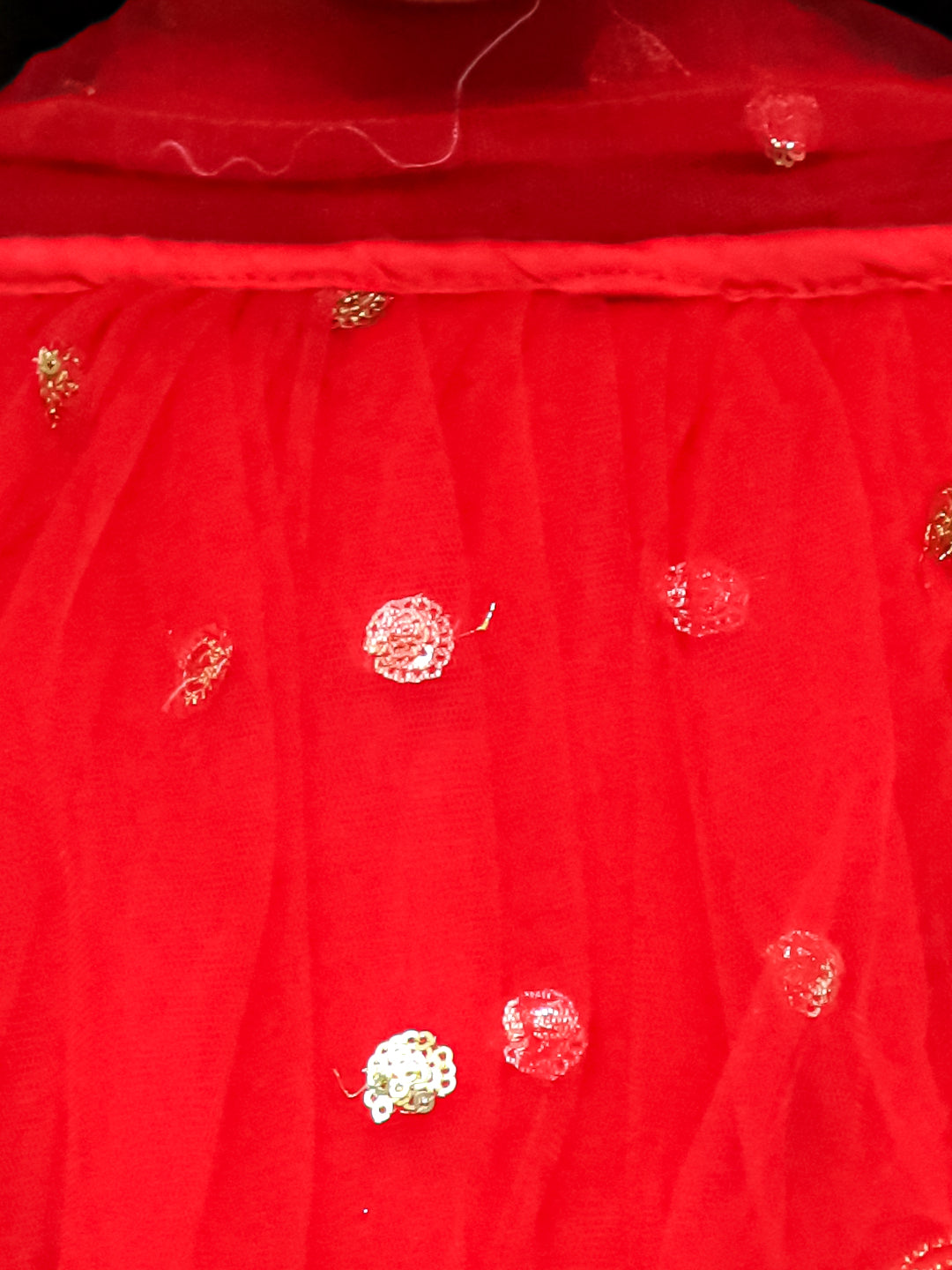 Net Lehenga Choli Set for Kids - Maroon | BS22LC34RDD | DesiQlo