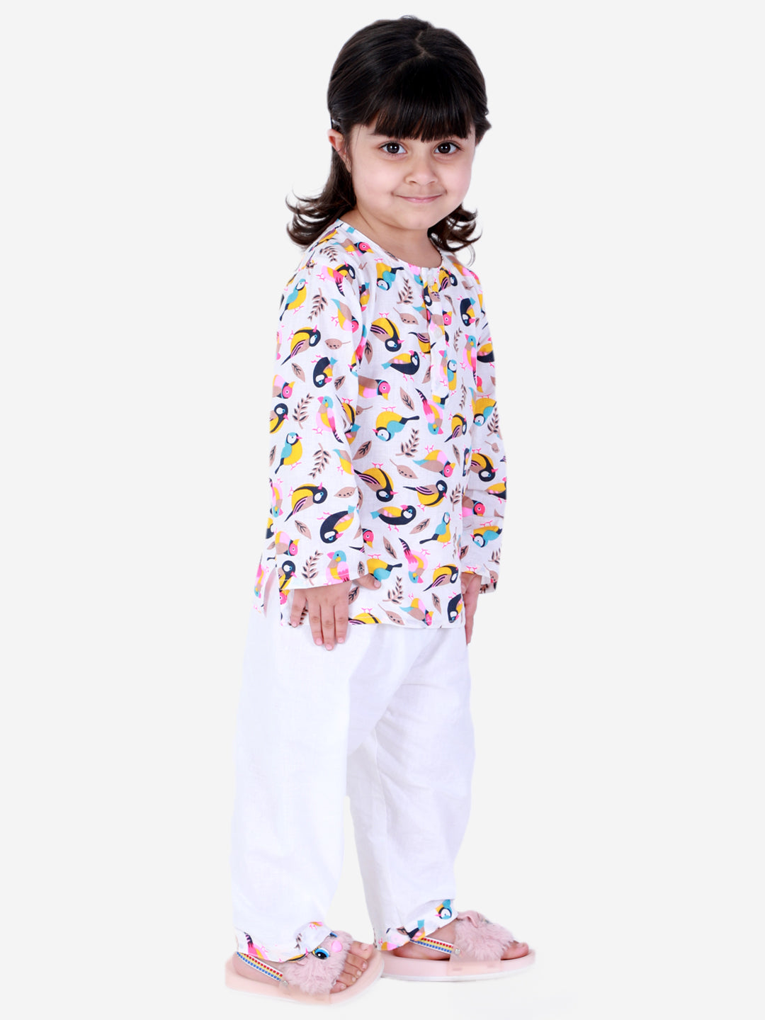 Cotton Night Suit for Kids - White | BS22NS11WHA | DesiQlo