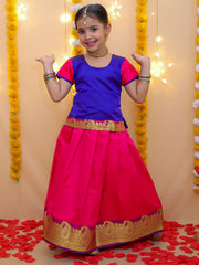 Lehenga Choli Set for Girls - Purple | BS22SI09PRB
