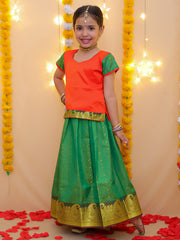 Lehenga Choli Set for Girls - Purple | BS22SI09PRB