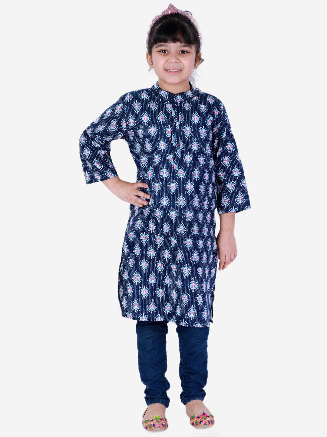Sweatshirt for Girls - Blue | BS22TP15BLC | DesiQlo