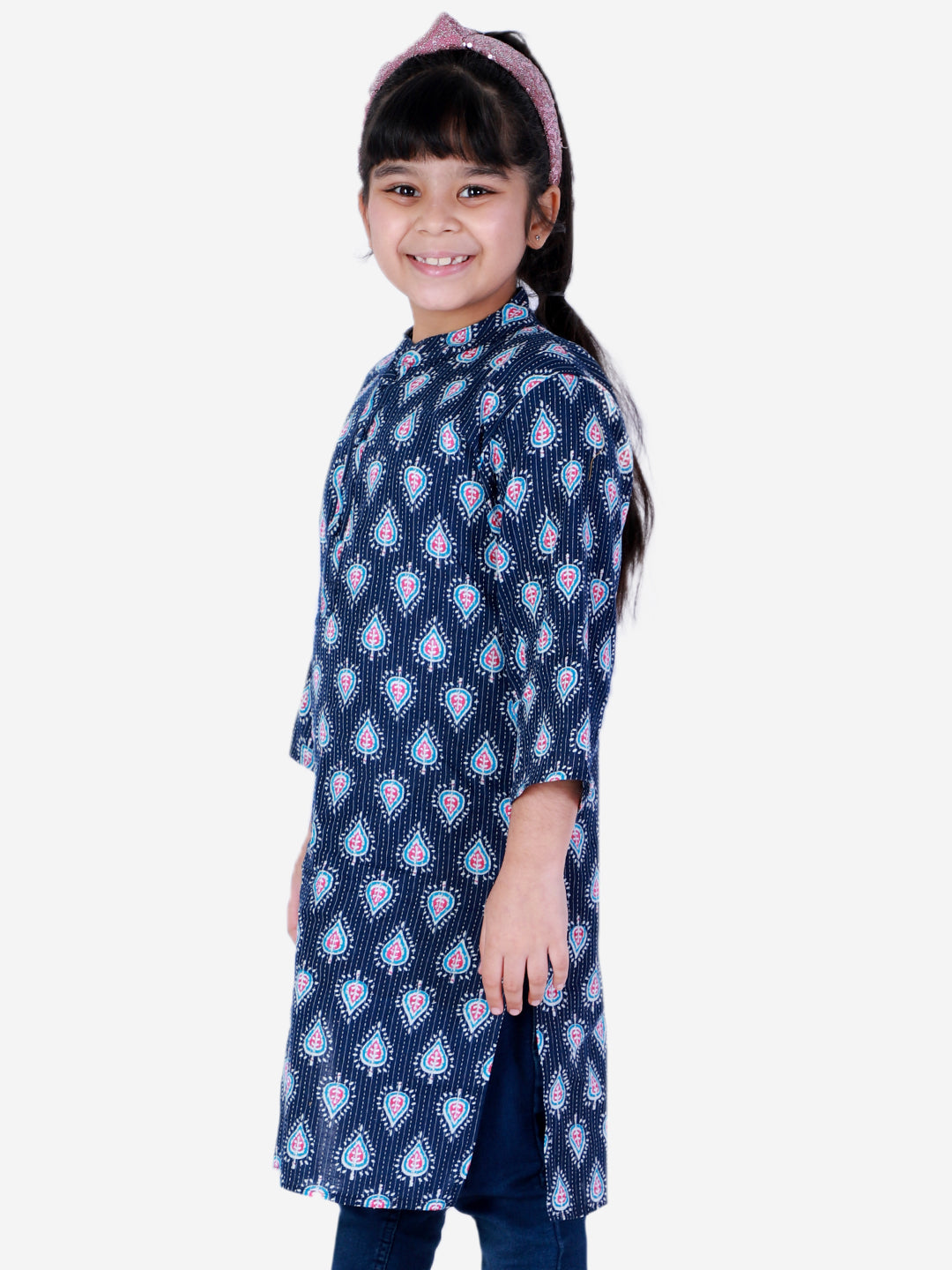 Sweatshirt for Girls - Blue | BS22TP15BLC | DesiQlo
