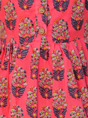 Pure Cotton Dress for Girls - Pink | BS23DR50PIB