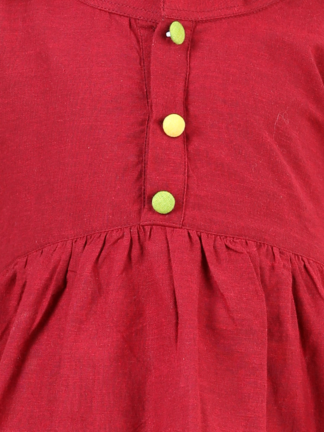 Cotton Dress for Girls - Maroon | BS23DR55MRA | DesiQlo