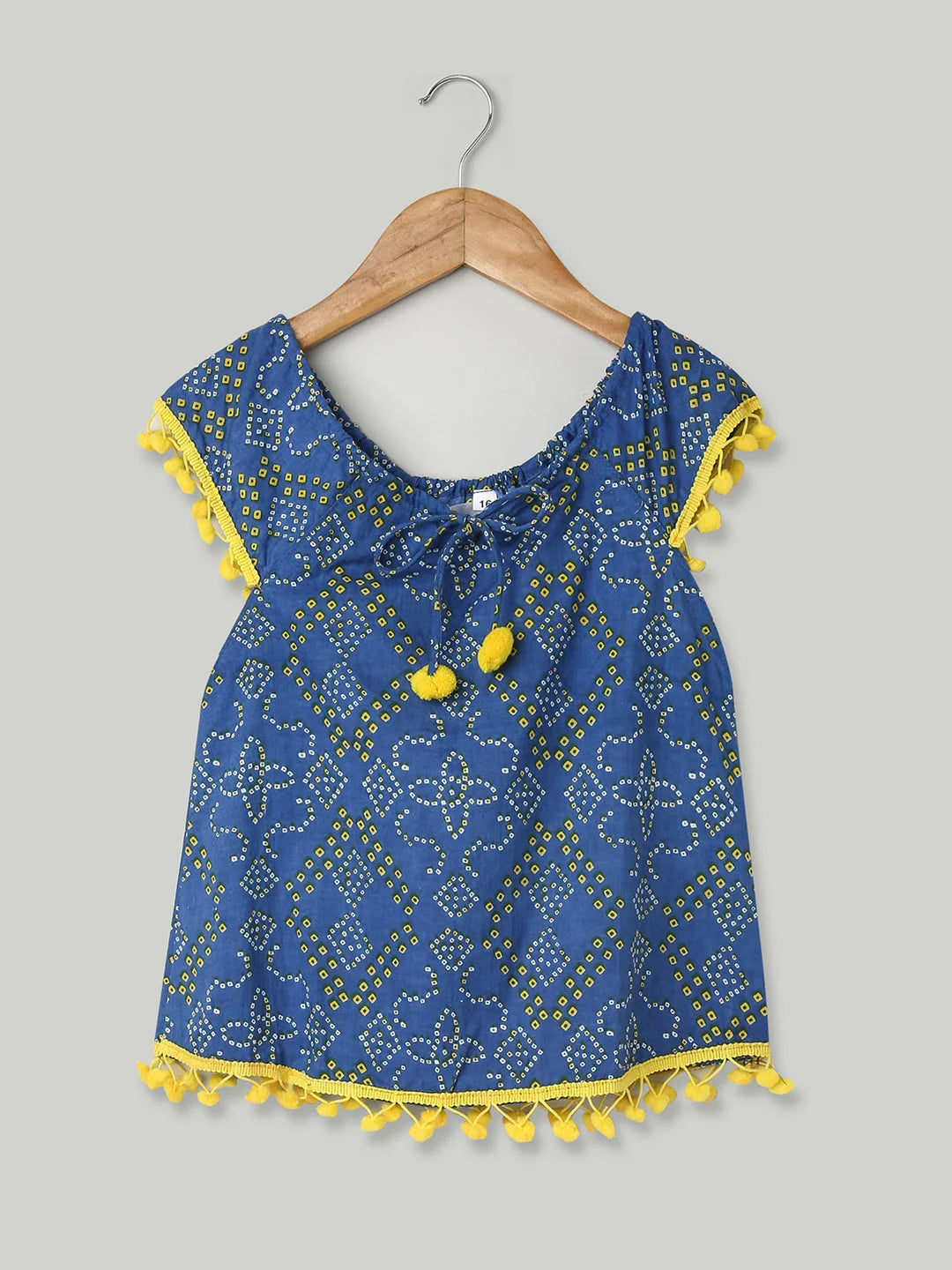 Blue Cotton Jhabla Frock for Girls | Kids Clothing