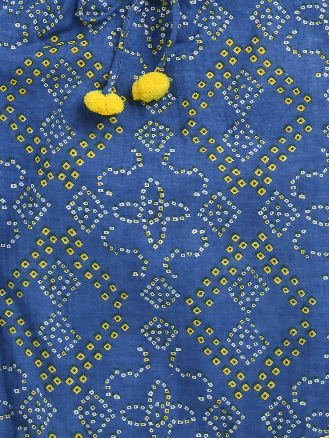 Blue Cotton Jhabla Frock for Girls | Kids Clothing