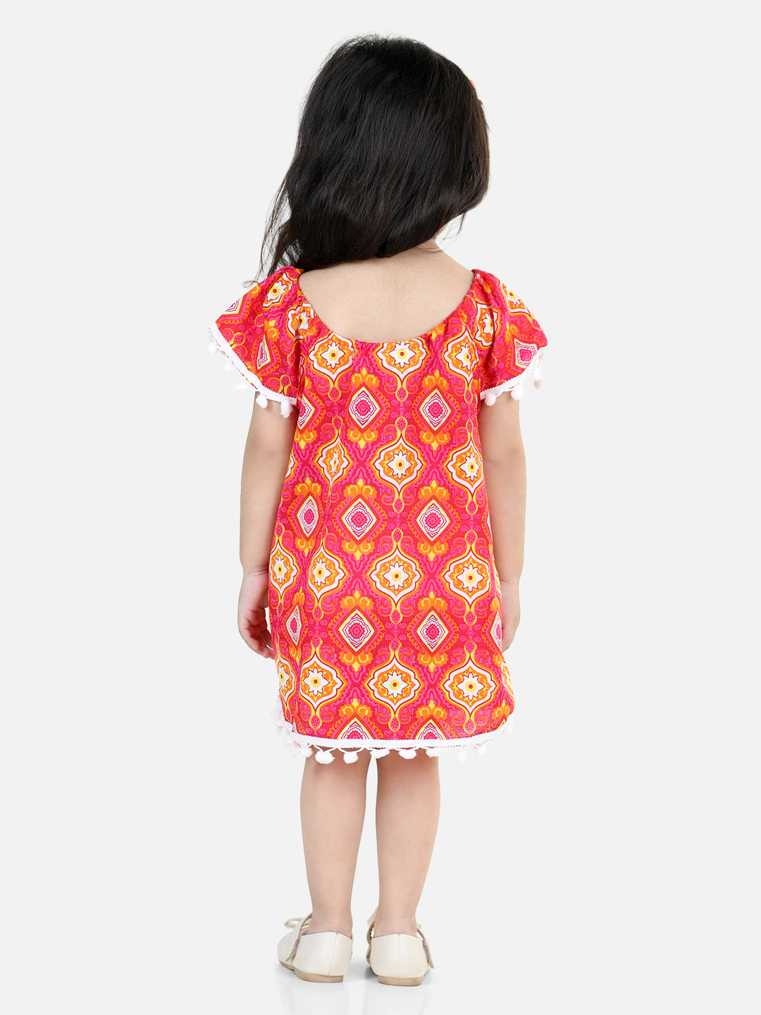 Pure Cotton Dress for Girls - Pink | BS23IN27PIA | DesiQlo