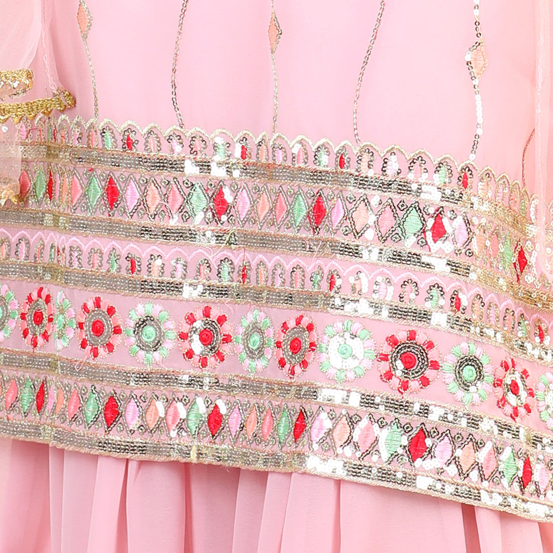 Ethnic Suit Set for Girls - Pink | BR24SU56PIA | DesiQlo