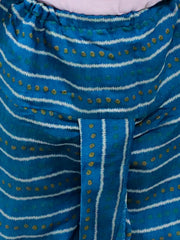 Cotton Blend Dhoti Kurta Set for Boys - Blue | BS24DK59BLA