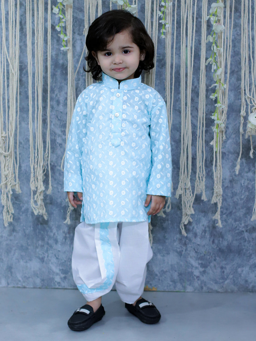 Dhoti Kurta Set for Boys - Blue | BS24DK61BLB | DesiQlo