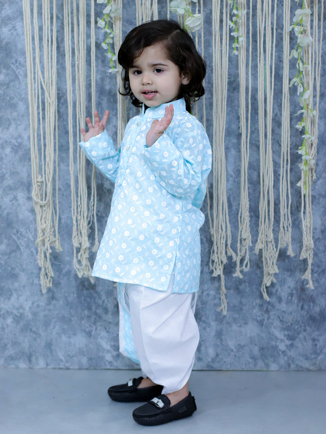 Dhoti Kurta Set for Boys - Blue | BS24DK61BLB | DesiQlo