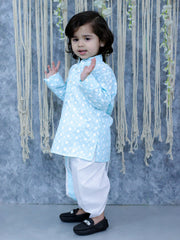 Dhoti Kurta Set for Boys - Blue | BS24DK61BLB