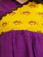 Pure Cotton Dress for Girls - Purple | BS24DR62PRA