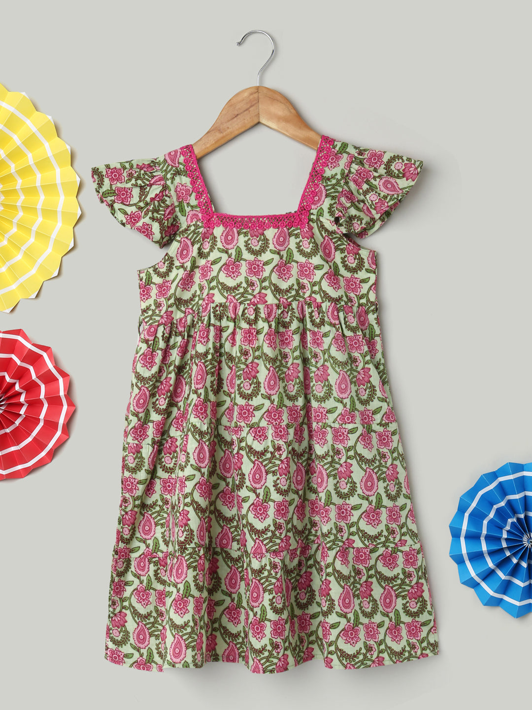 Dress for Girls - Pink | BS24DR63PIB | DesiQlo