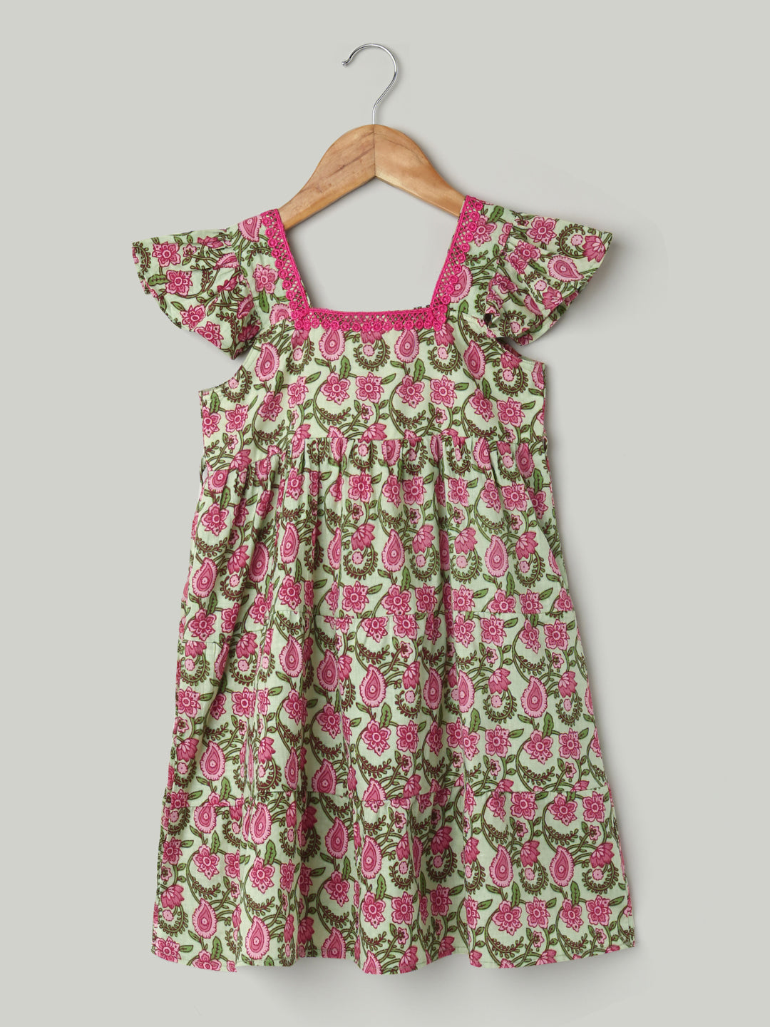 Dress for Girls - Pink | BS24DR63PIB | DesiQlo