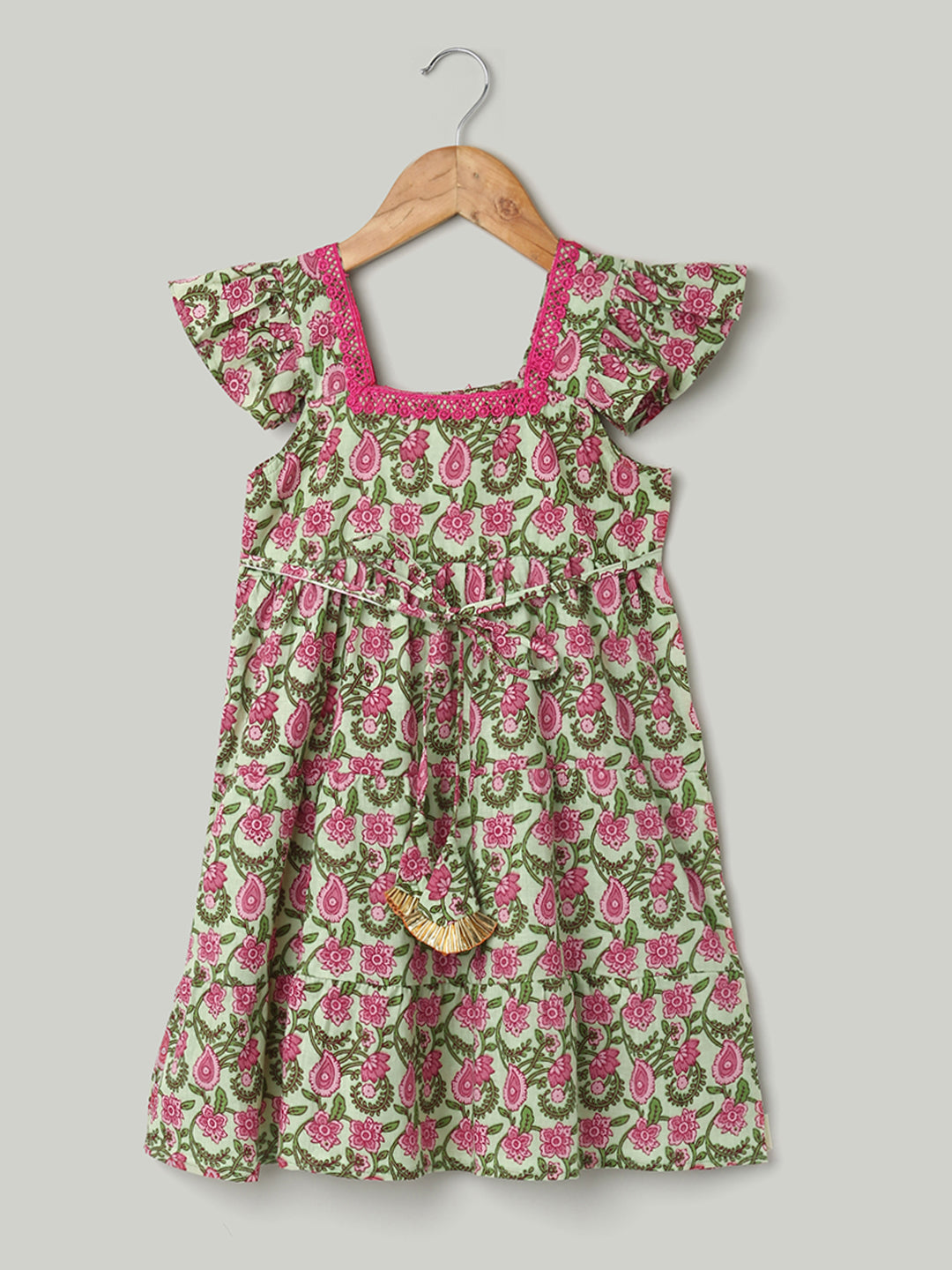 Dress for Girls - Pink | BS24DR63PIB | DesiQlo