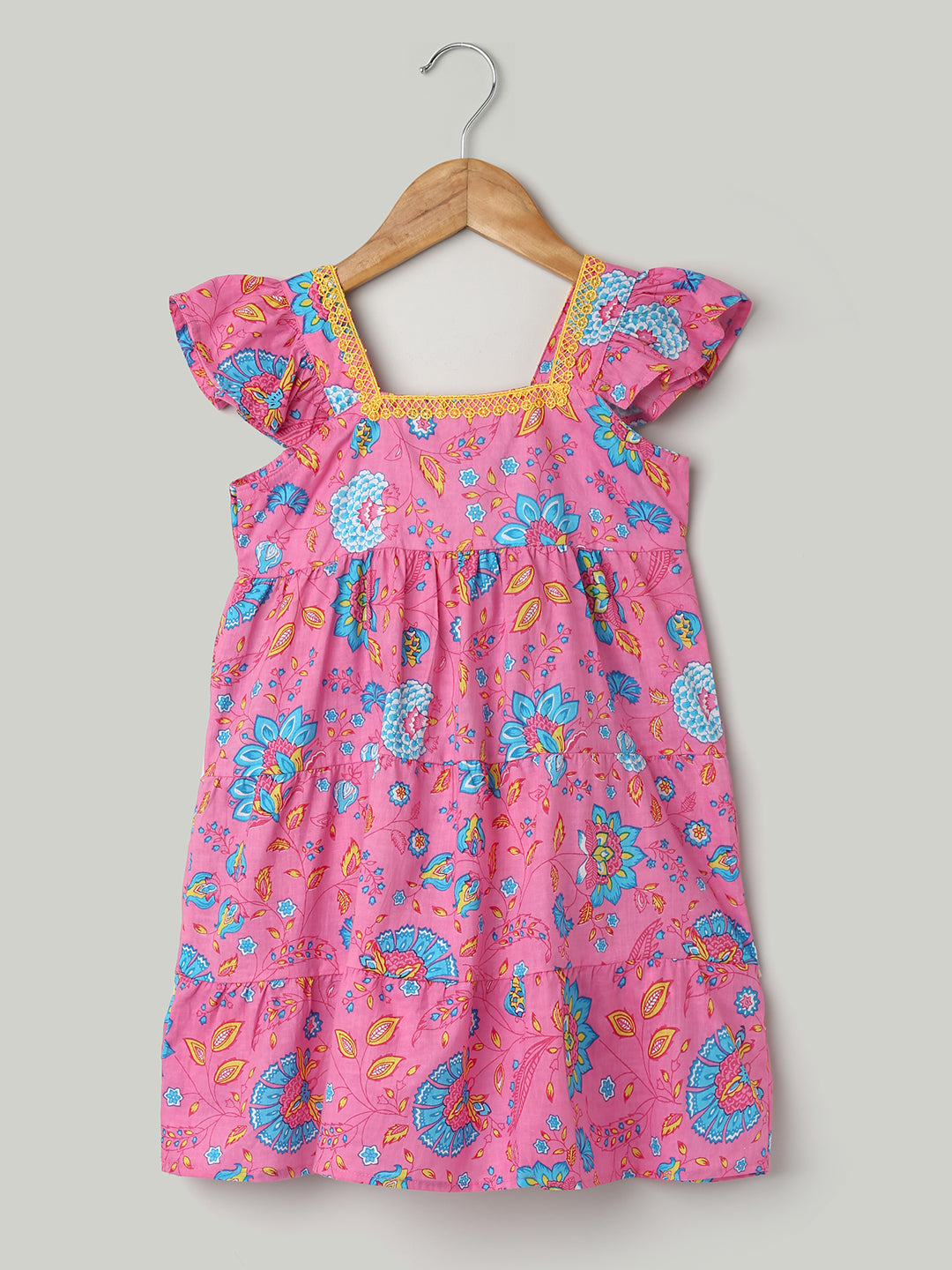 Dress for Girls - Pink | BS24DR63PIB | DesiQlo