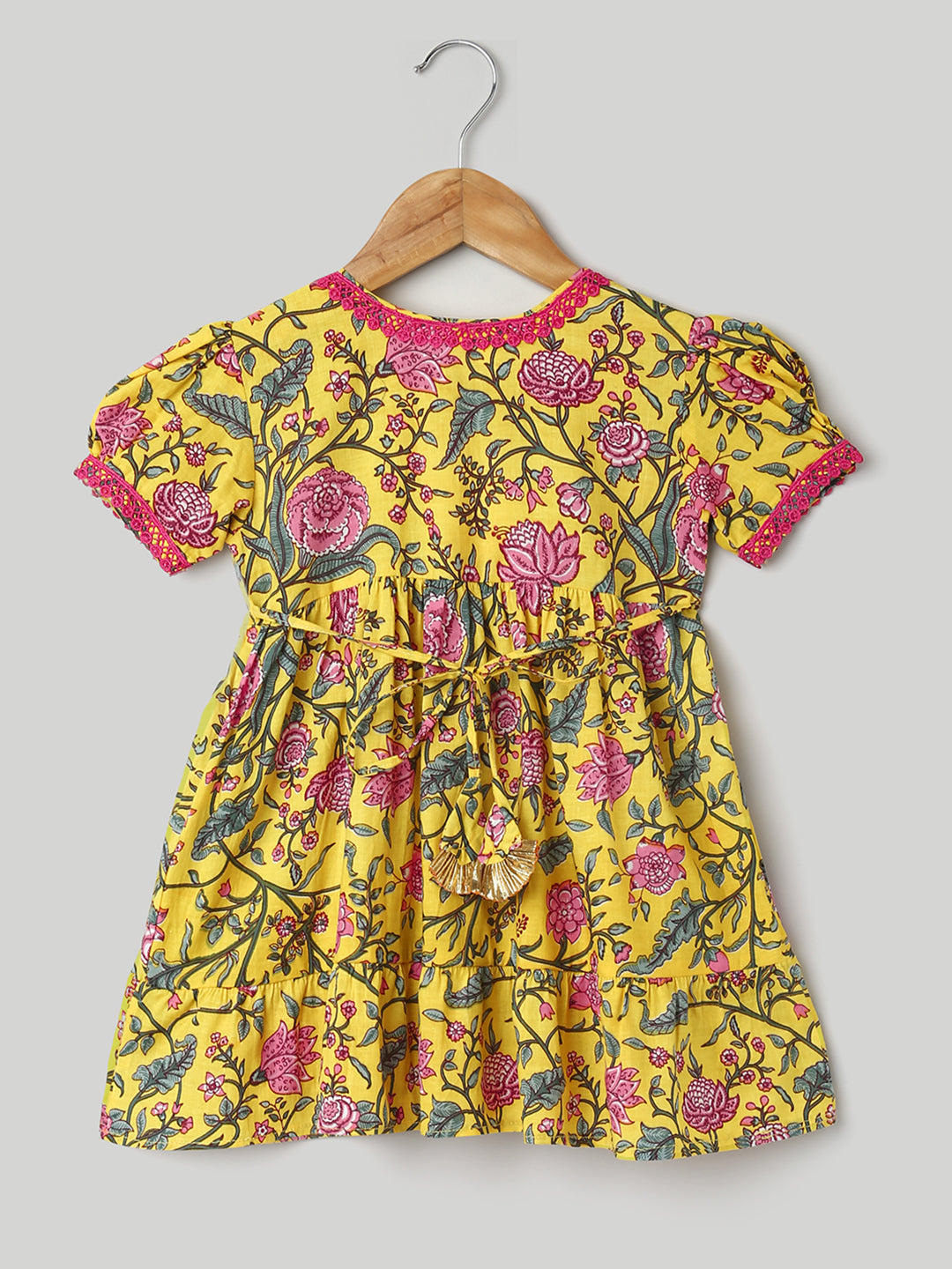 Dress for Girls - Yellow | BS24DR76YWB | DesiQlo