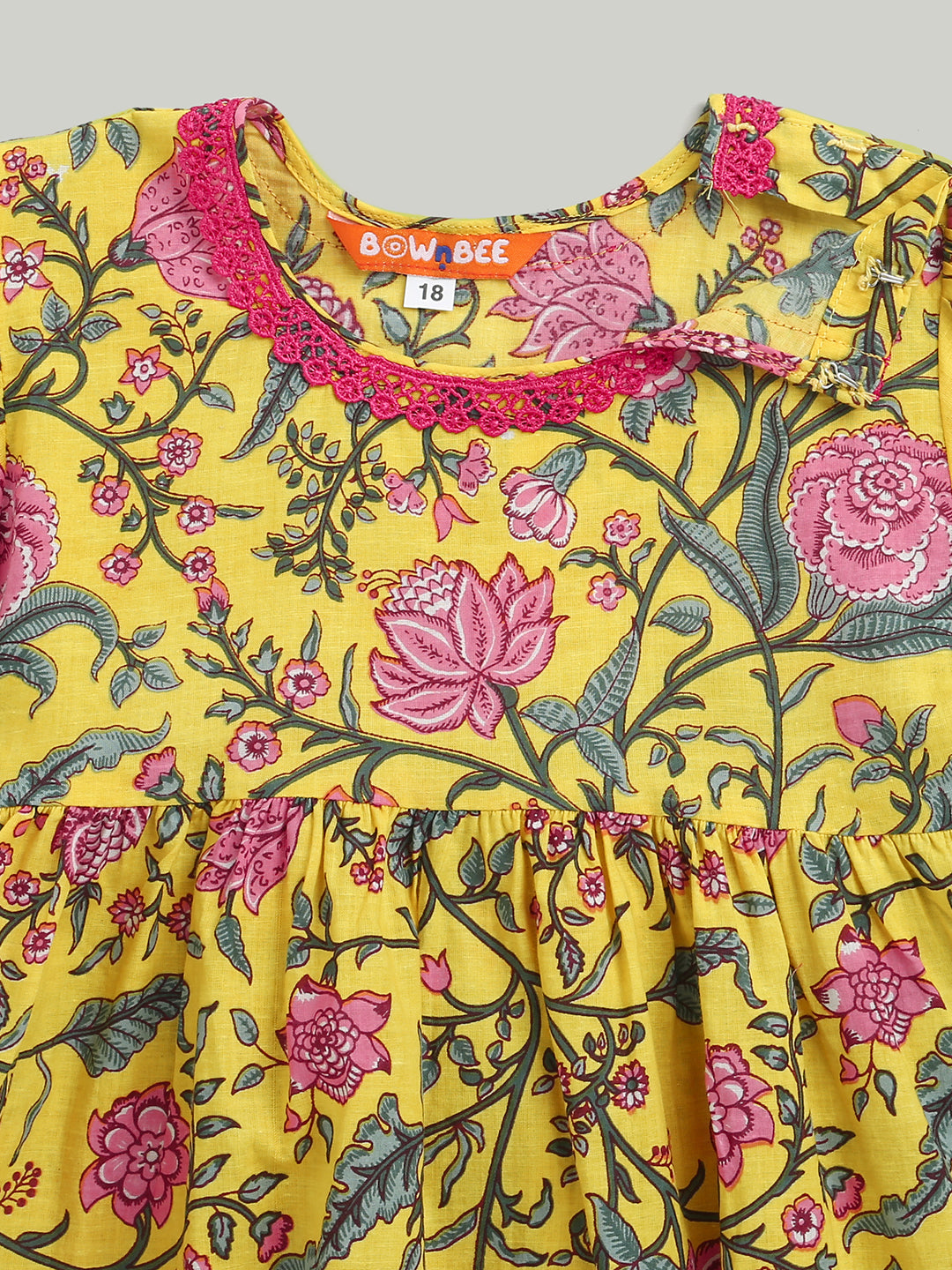 Dress for Girls - Yellow | BS24DR76YWB | DesiQlo