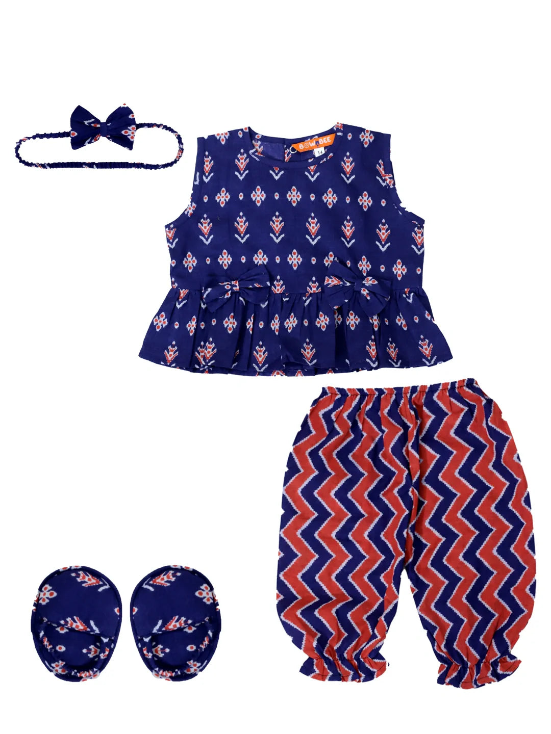 Pure Cotton Ethnic Clothing Set for Girls - Purple | BS24IN64PRA | DesiQlo
