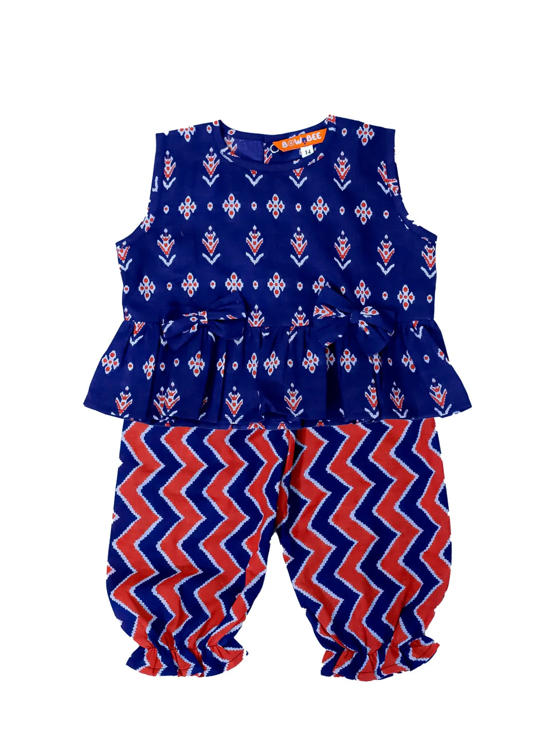 Pure Cotton Ethnic Clothing Set for Girls - Purple | BS24IN64PRA | DesiQlo